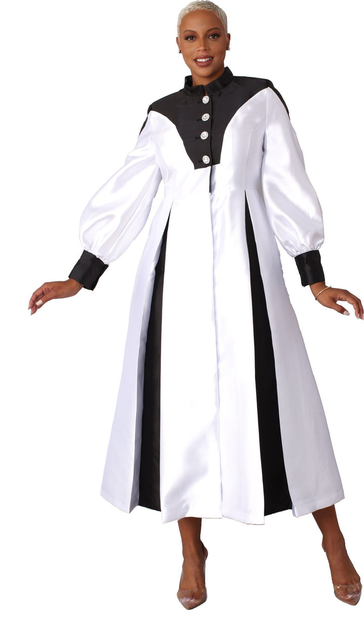 Two-Toned Woven Cassock Robe- 4802