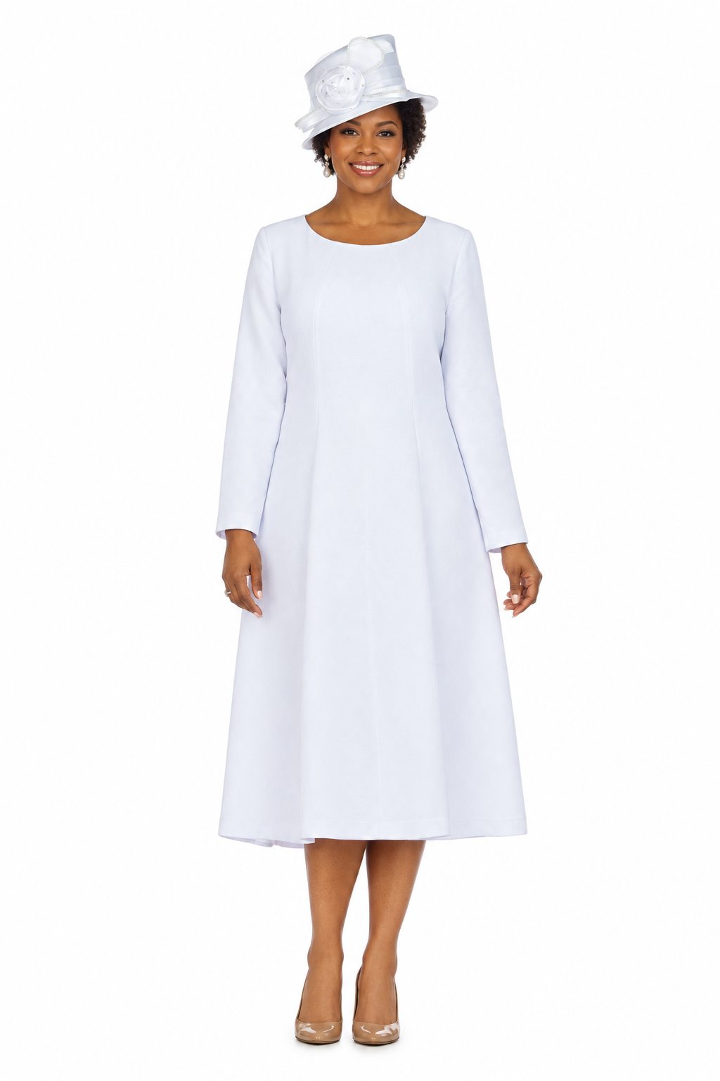 1pc Washable Paneled A-line Simple Dress