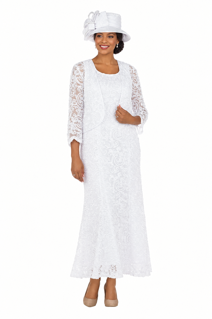 2pc Lux Lace Bolero Jkt Dress