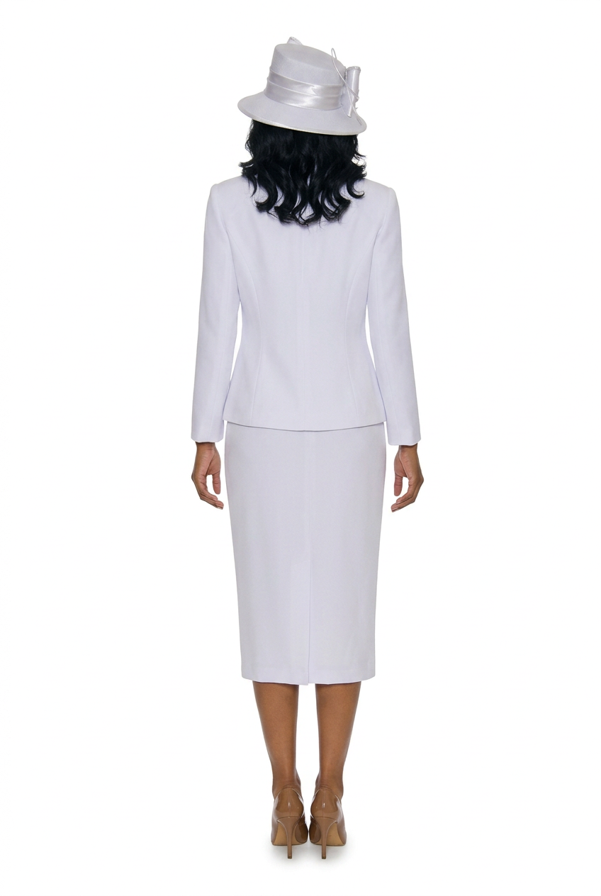 3pc Basic Notch Collar 1-button Skirt Suit
