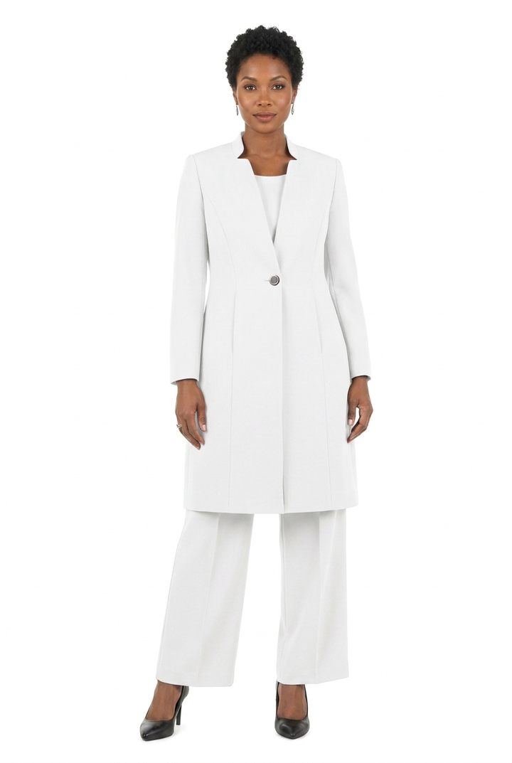 3pc Long Jkt+Cami+Pants Suit-Plus